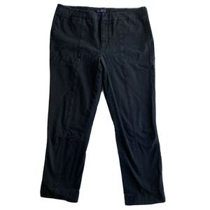 NYDJ Pants Sz 14 Ankle Black Skinny Plus Size Casual No Pockets Slacks Womens